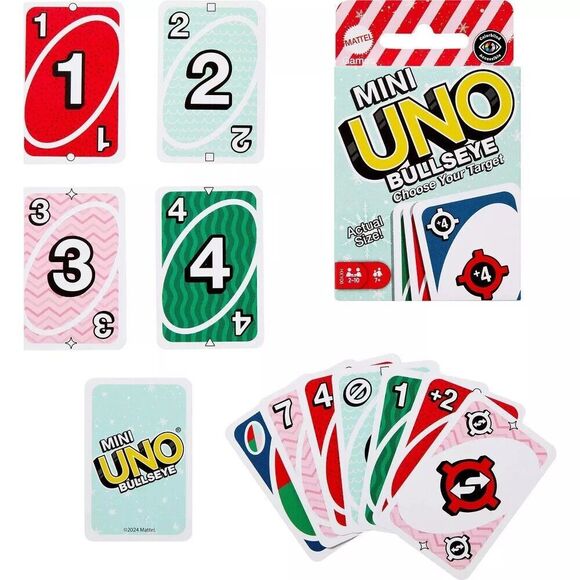 Mattel Other - Mini UNO Bullseye Card Game Target New